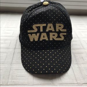 Star Wars Girls Black and Gold Polka Dots Hat